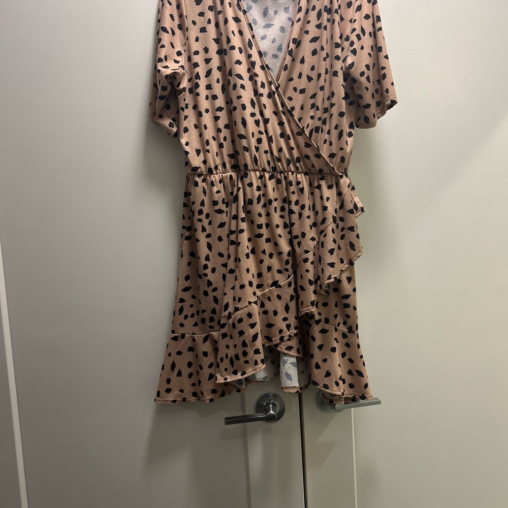 Pink Clove Brown and Black Mini Dress